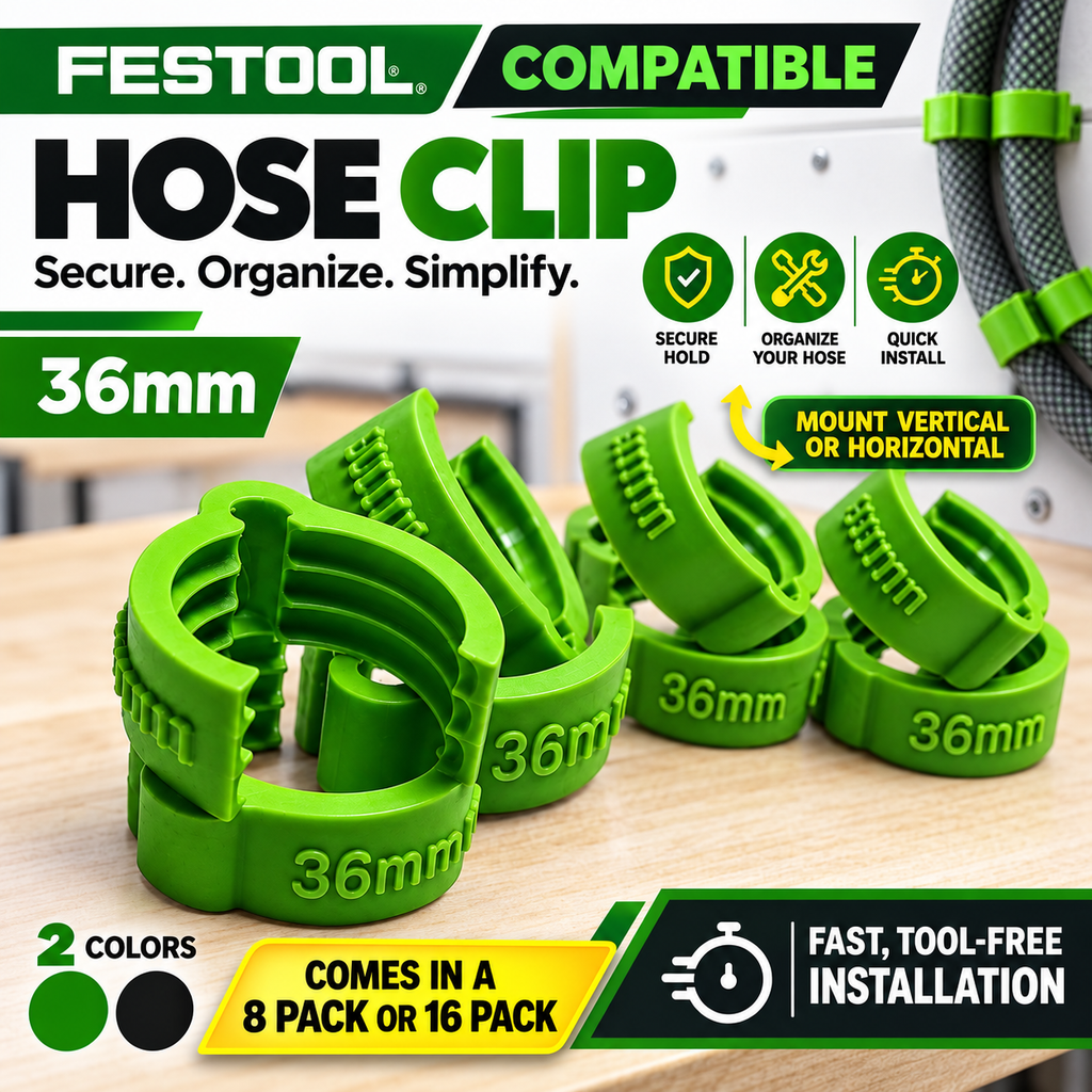 Dust Hose Clips Helical For Festool Vacuum D27 Hose Pack Of 10
