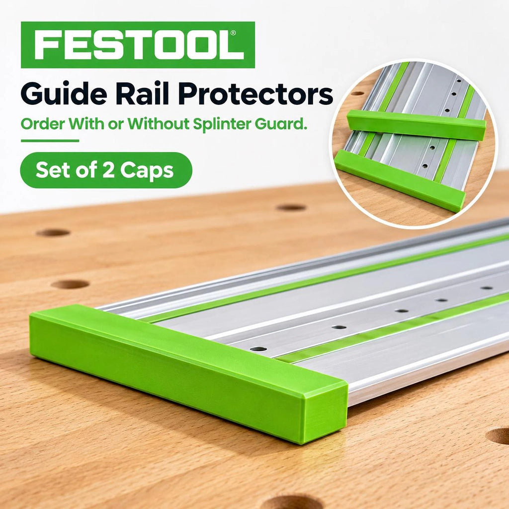 Festool Track Saw Rail End Protectors, Durable Plastic Caps (Set of 2)