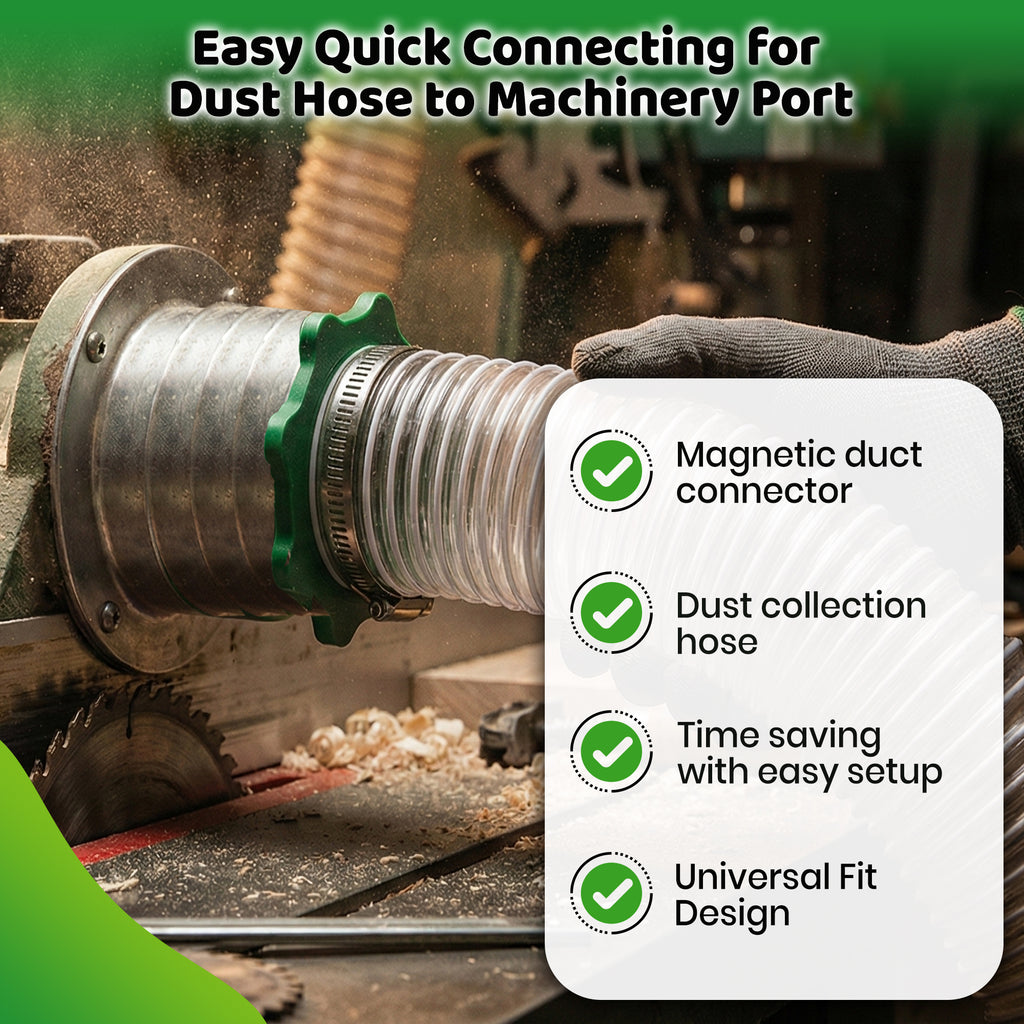 Magnetic Hose Adaptor for Dust Collector 100mm x 4.00 Inches