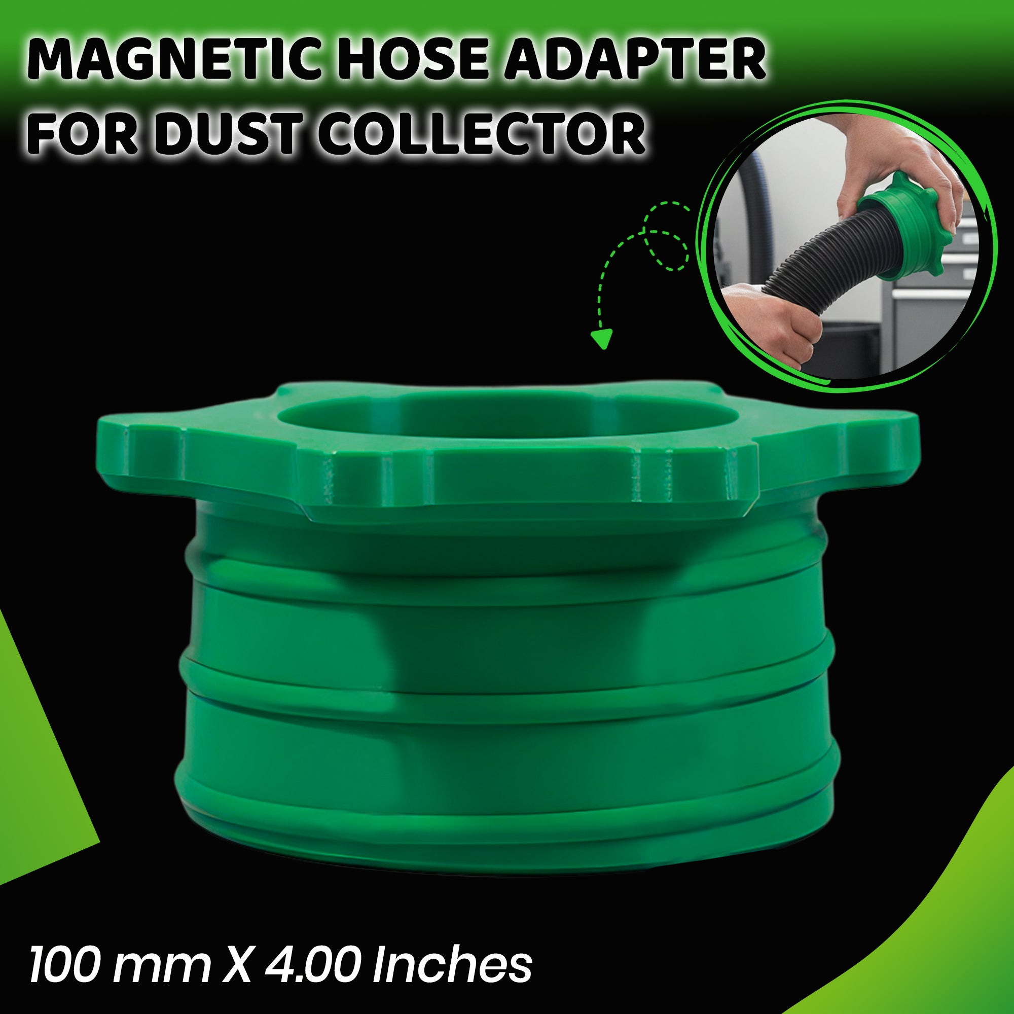Magnetic Hose Adaptor for Dust Collector 100mm x 4.00 Inches