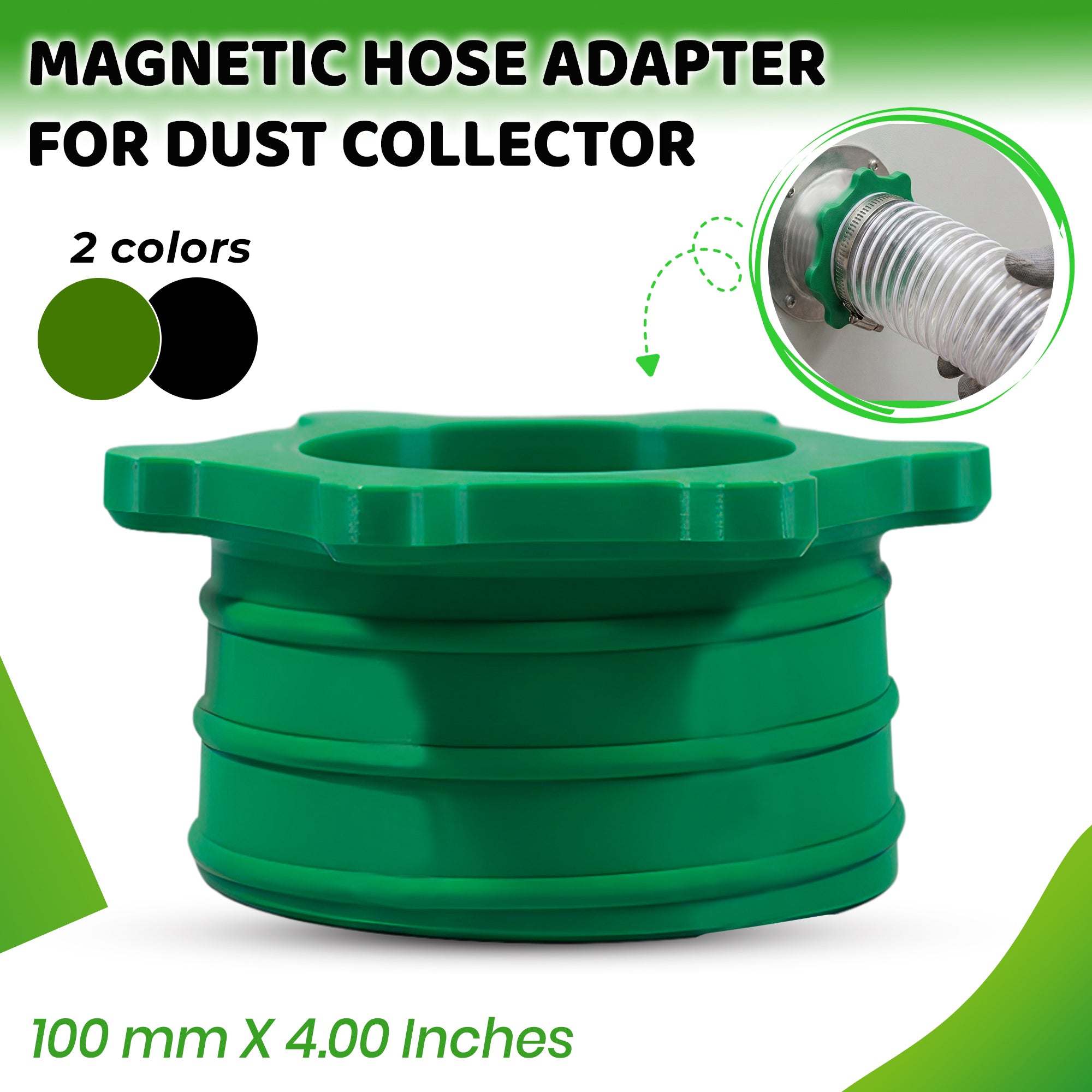 Magnetic Hose Adaptor for Dust Collector 100mm x 4.00 Inches