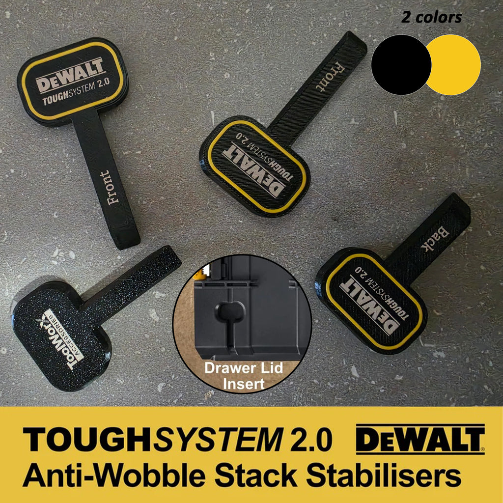 Anti-Wobble Stack Stabiliser Inserts for Dewalt Toughsystem 2.0 Tool Storage Drawer Boxes