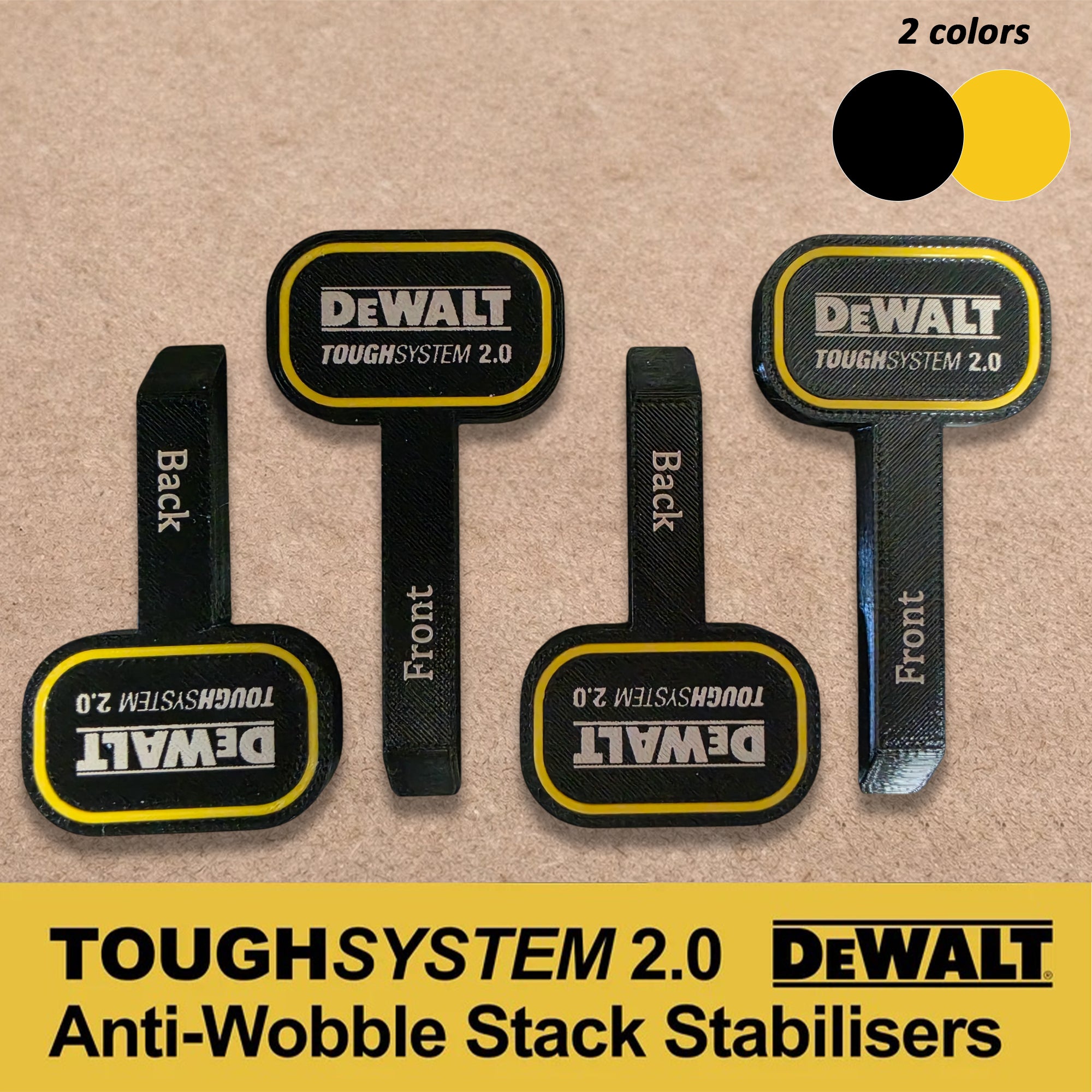 Anti-Wobble Stack Stabiliser Inserts for Dewalt Toughsystem 2.0 Tool Storage Drawer Boxes