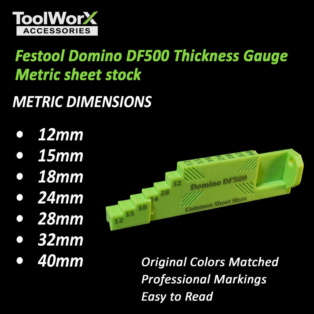 Festool Domino DF500 Thickness Gauge • Metric Sheet Stock Measurement Tool