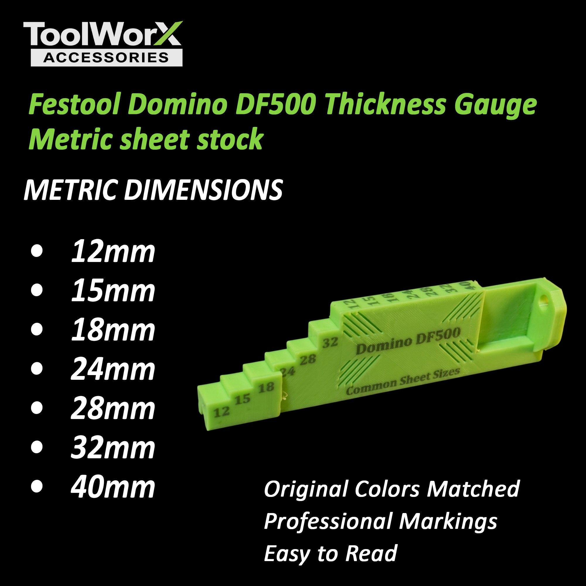 Festool Domino DF500 Thickness Gauge • Metric Sheet Stock Measurement Tool