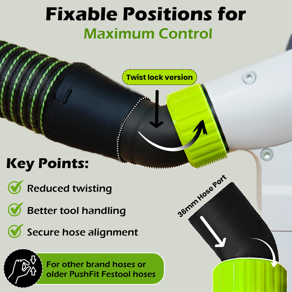 Festool Anti-Snag Hose Port – 30 Position Fixable Upgrade for TS And HK Series
