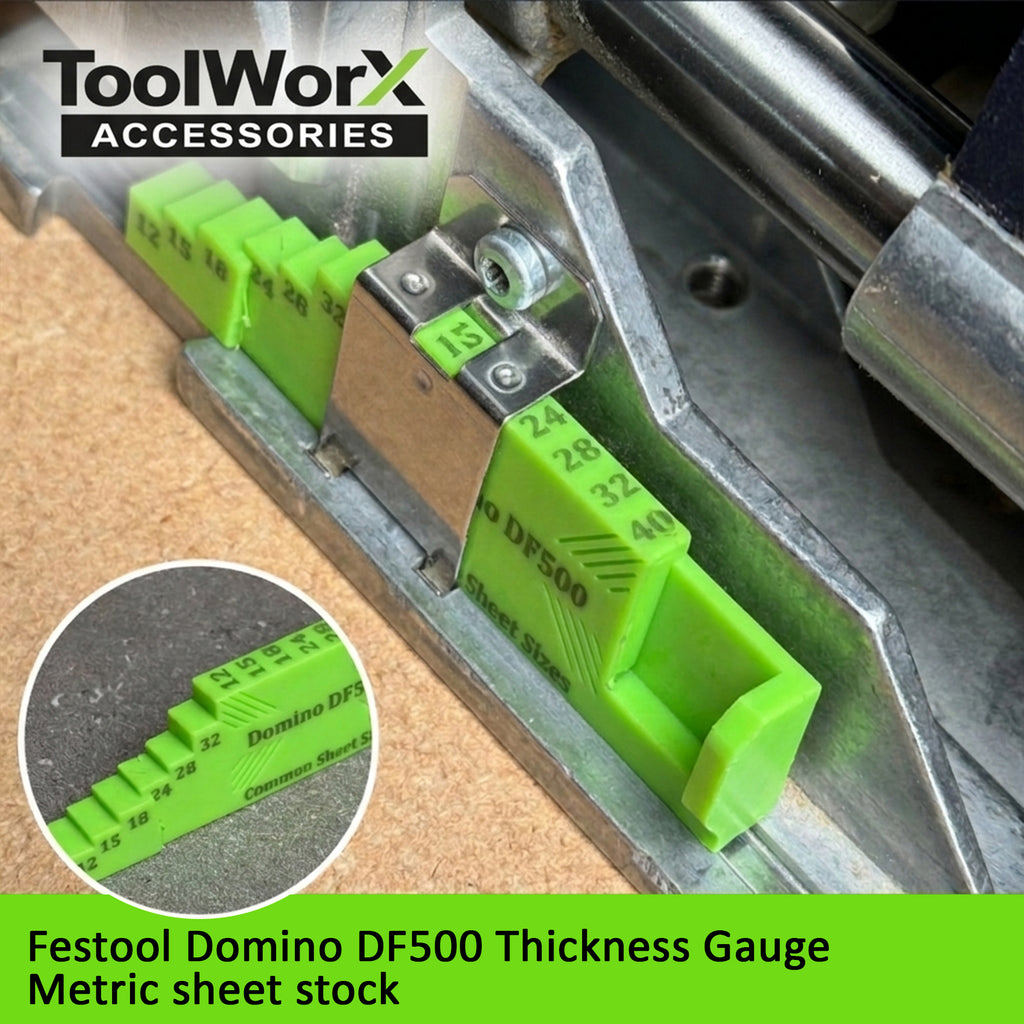 Festool Domino DF500 Thickness Gauge • Metric Sheet Stock Measurement Tool