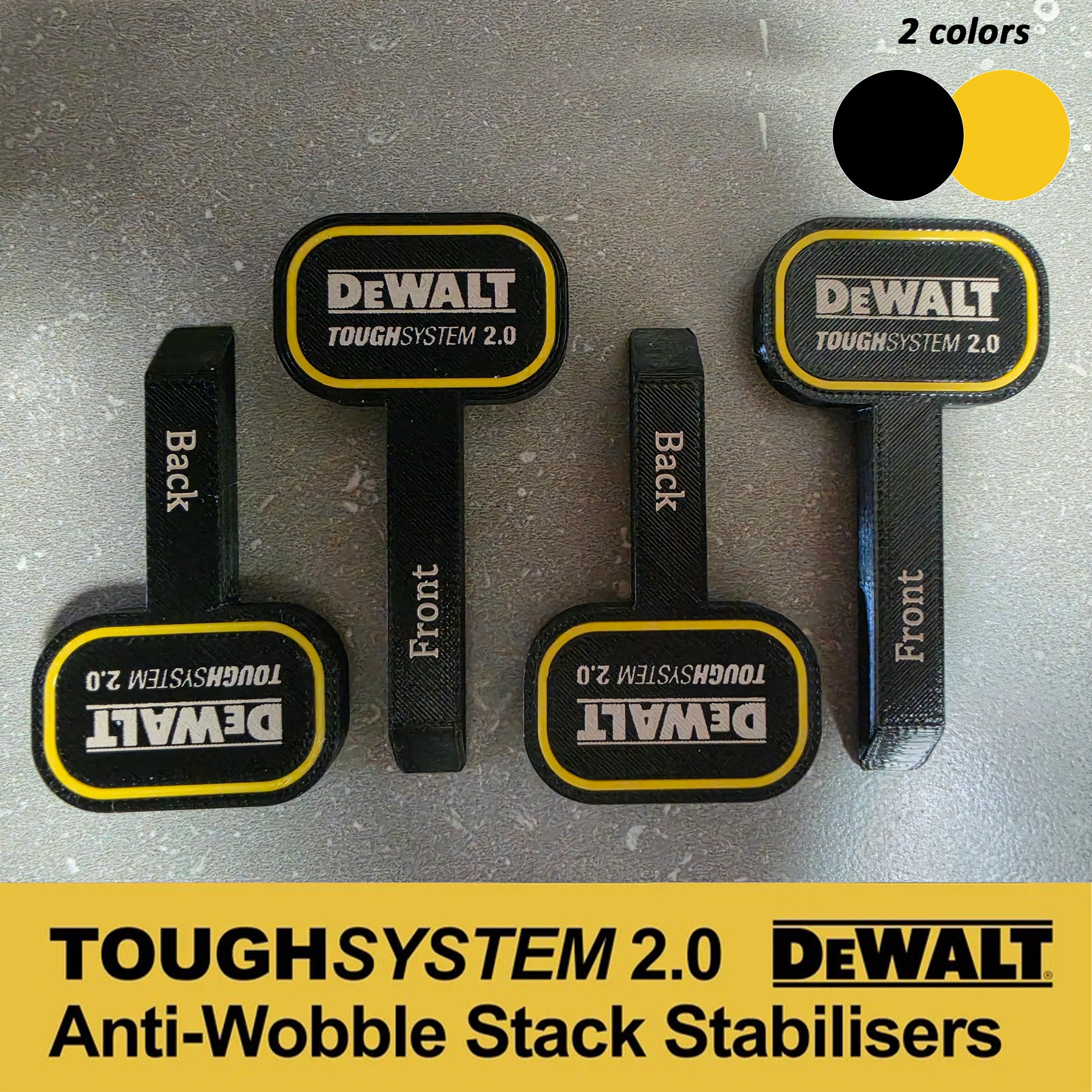 Anti-Wobble Stack Stabiliser Inserts for Dewalt Toughsystem 2.0 Tool Storage Drawer Boxes