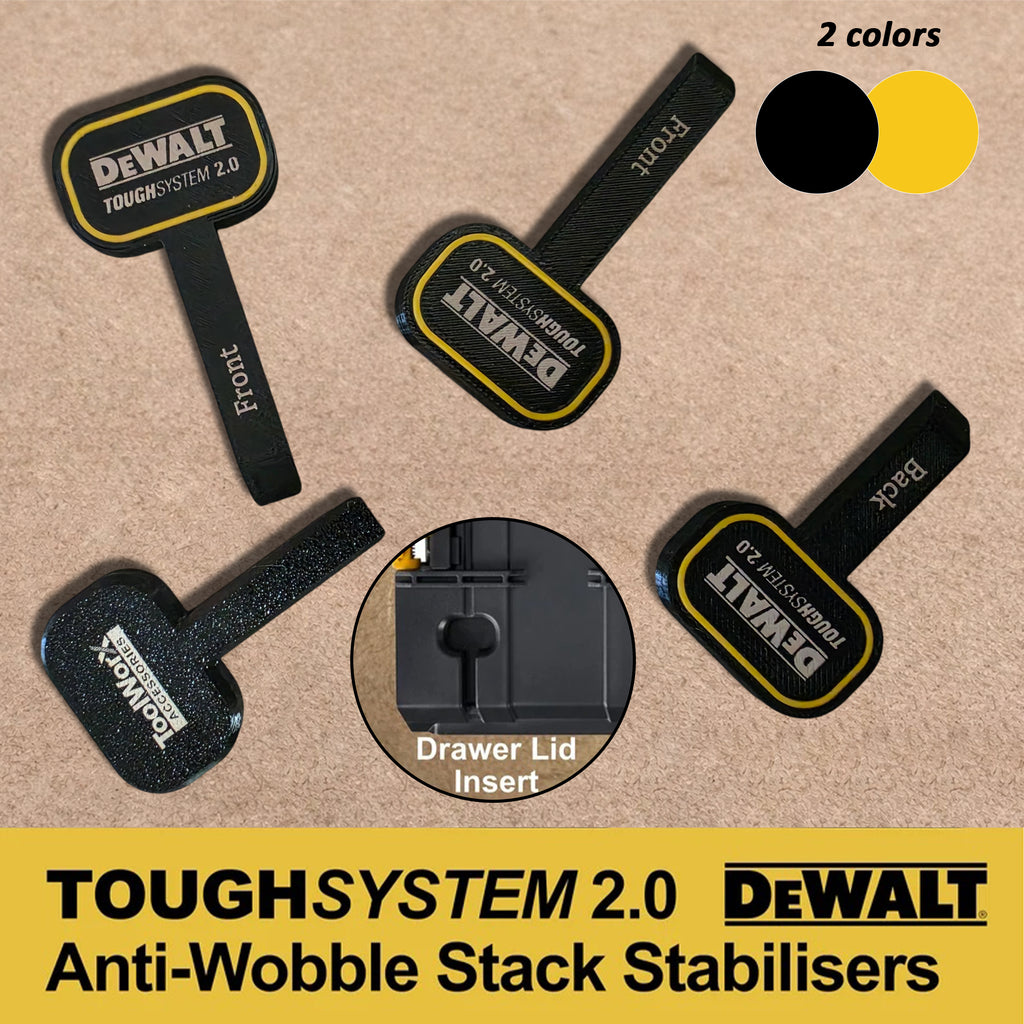 Anti-Wobble Stack Stabiliser Inserts for Dewalt Toughsystem 2.0 Tool Storage Drawer Boxes